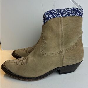 Golden Goose Young Leather Western Bandana Boots Women’s EU 36 US 6 Rodeo Cowboy